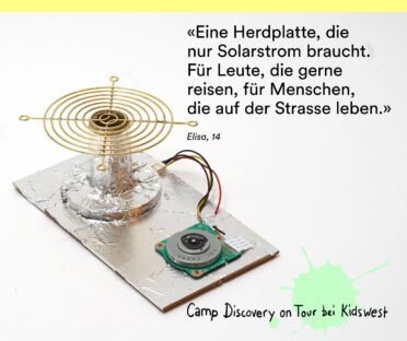 Herdplatte und Textbeschreibung